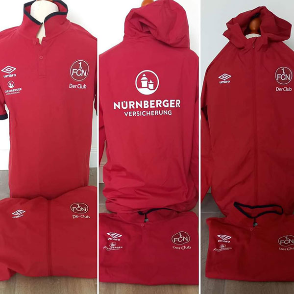 Facebook Auktion @becksnagelforkids 1. FC Nürnberg Regenjacke und Polo-Shirt