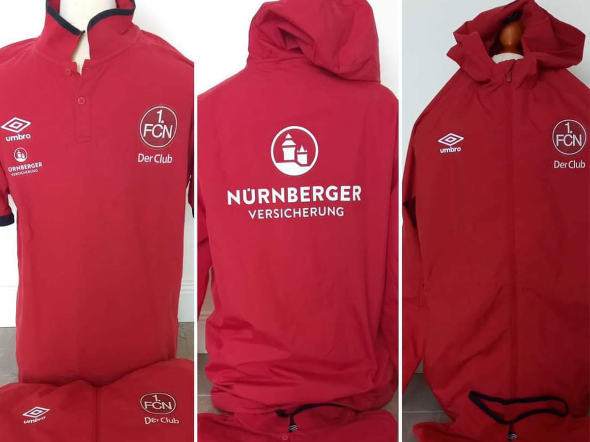 Facebook Auktion @becksnagelforkids 1. FC Nürnberg Regenjacke und Polo-Shirt
