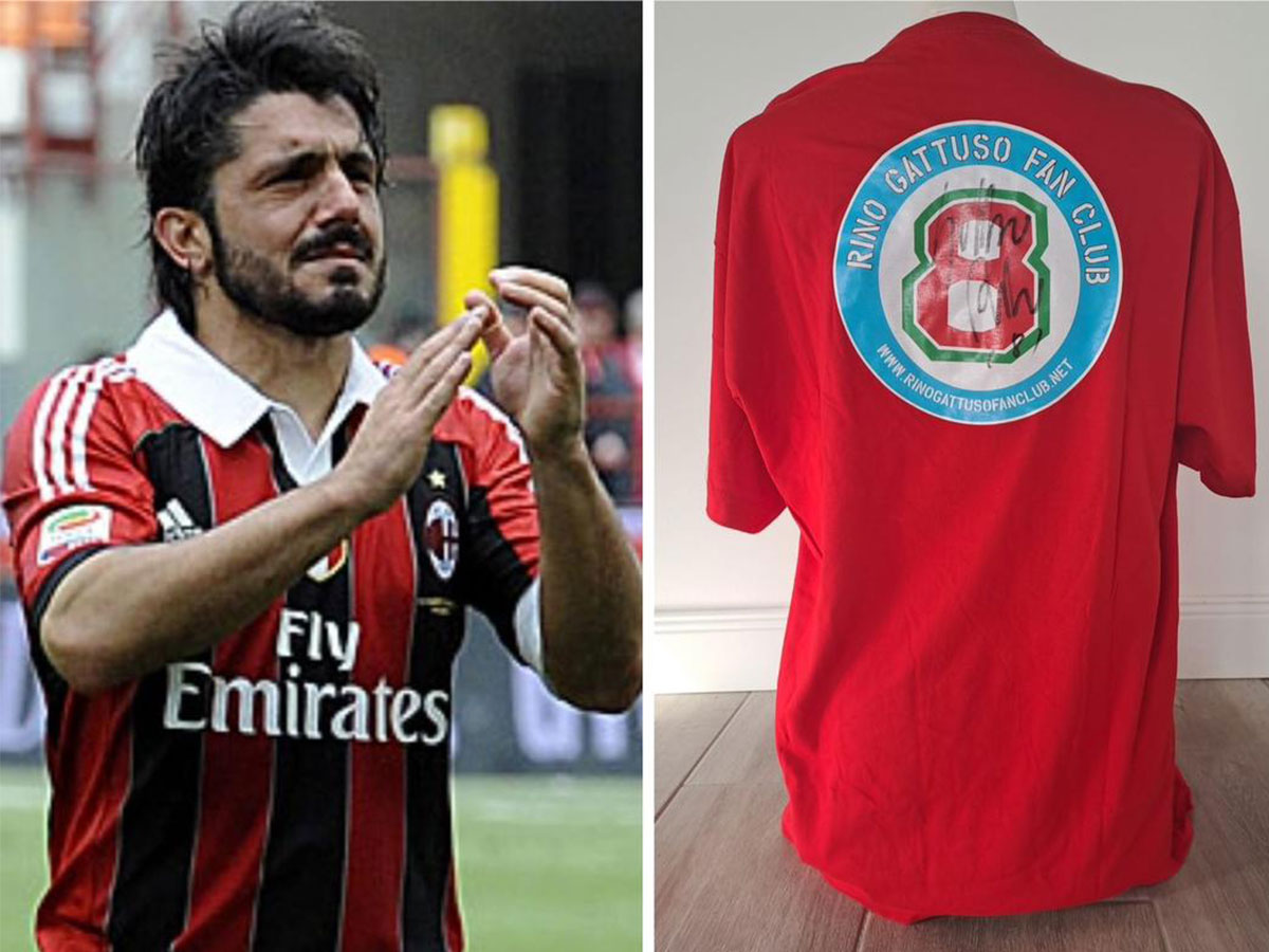 Facebook Auktion @becksnagelforkids Gennaro Gattuso XL-T-Shirt, signiert