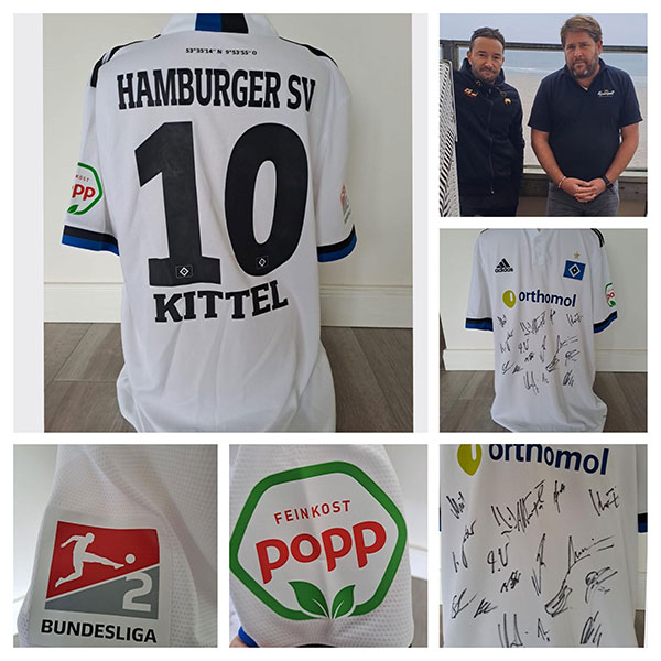 Facebook Auktion @becksnagelforkids Hamburger SV Sonny Kittel Flock, signiert