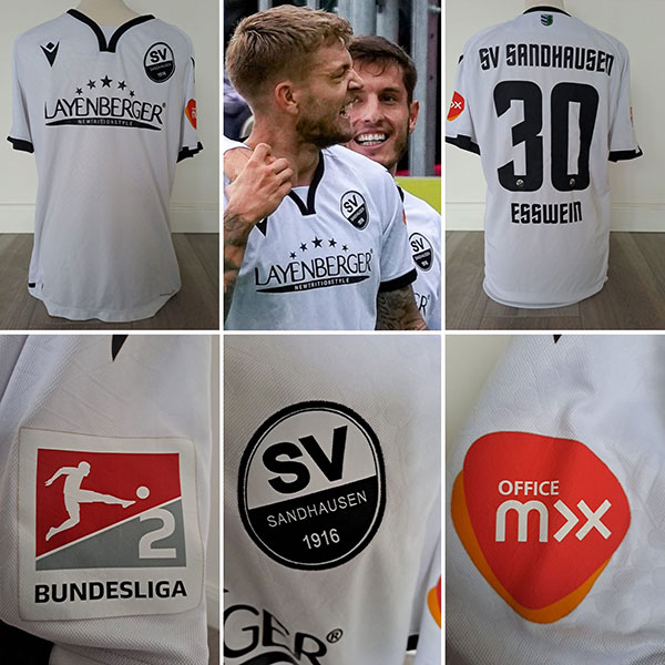 Facebook Auktion @becksnagelforkids SV Sandhausen-Alexander Esswein Trikot, matchworn